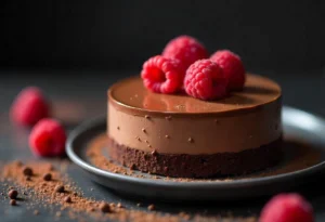 Low Carb Desserts for Diabetics: Decadent Chocolate Mousse Cake 2 Describe what’s visually in the image, always include the keyphrase "low carb chocolate mousse cake for diabetics.