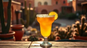 Margarita recipe ingredients including tequila and lime